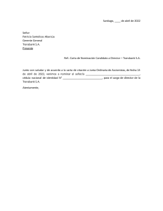 Carta de nominación de Director Documento