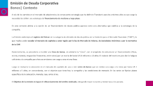 Propuesta Emisión de Bonos Documento