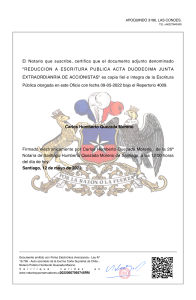 3. Reducción Parcial a Escritura Pública de Junta Extraordinaria de Accionistas - Aprobación de Inscripción de Transbank Como Emisor en CMF