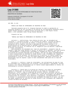 Ley-21365_06-AGO-2021 REGULA LAS TASAS DE INTERCAMBIO